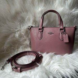 COACH Mini Gallery in Silver/Dusty Rose
